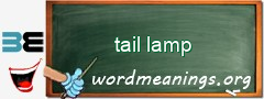 WordMeaning blackboard for tail lamp
